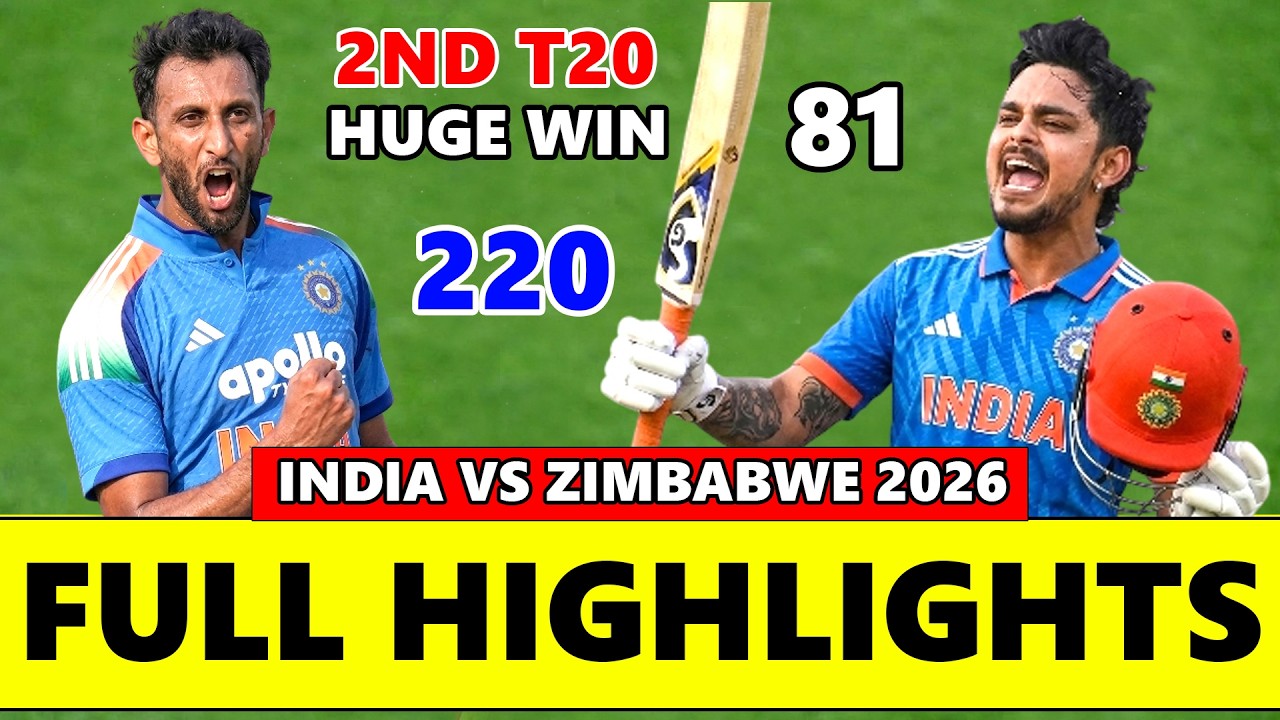 India vs Zimbabwe 2nd T20 Full Match Highlights 2026