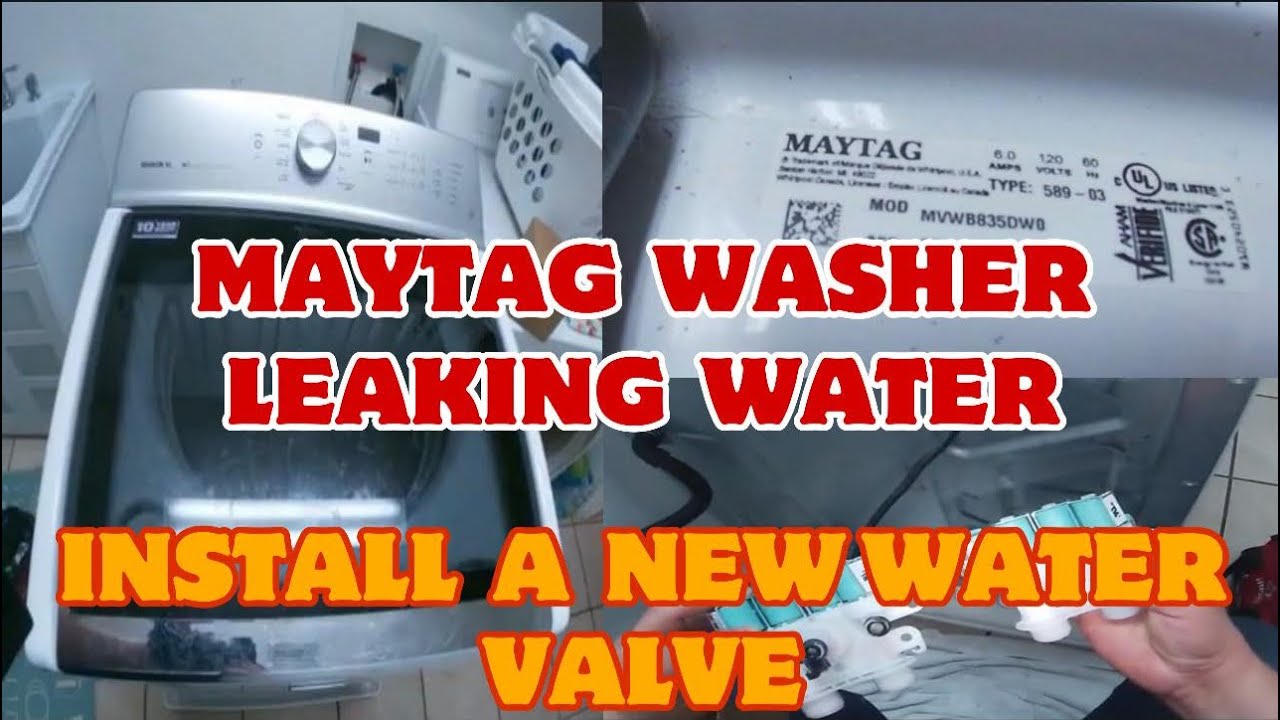 Как устранить протечку воды из стиральной машины Maytag Bravos | Вода течёт на пол | Модель MVWB8...