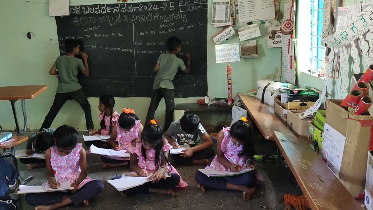 learning fest hand writing ಕಲಿಕ ಹಬ್ಬ ಕೈಬರಹ G l p s gollarahatti students