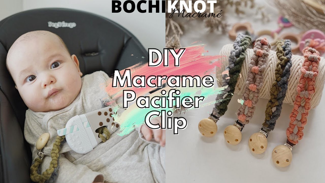 Knotting Technique: How to Turn a Knot Chain Pattern into a CUTE Macrame Baby Pacifier Clip