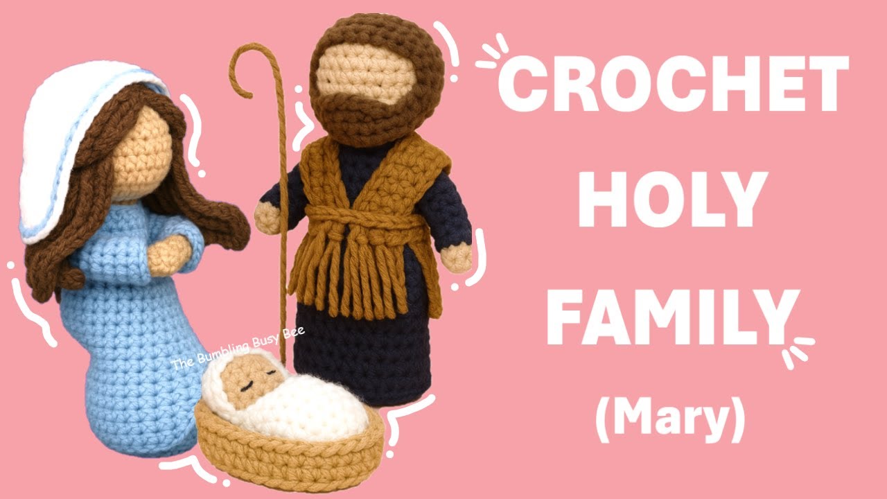 Crochet Holy Family Tutorial 🧶 - Nativity (Mary)