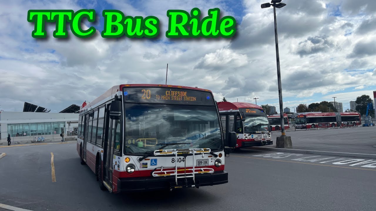 Toronto TTC 20 Cliffside Bus Ride - Full Route Westbound 10/20/2025