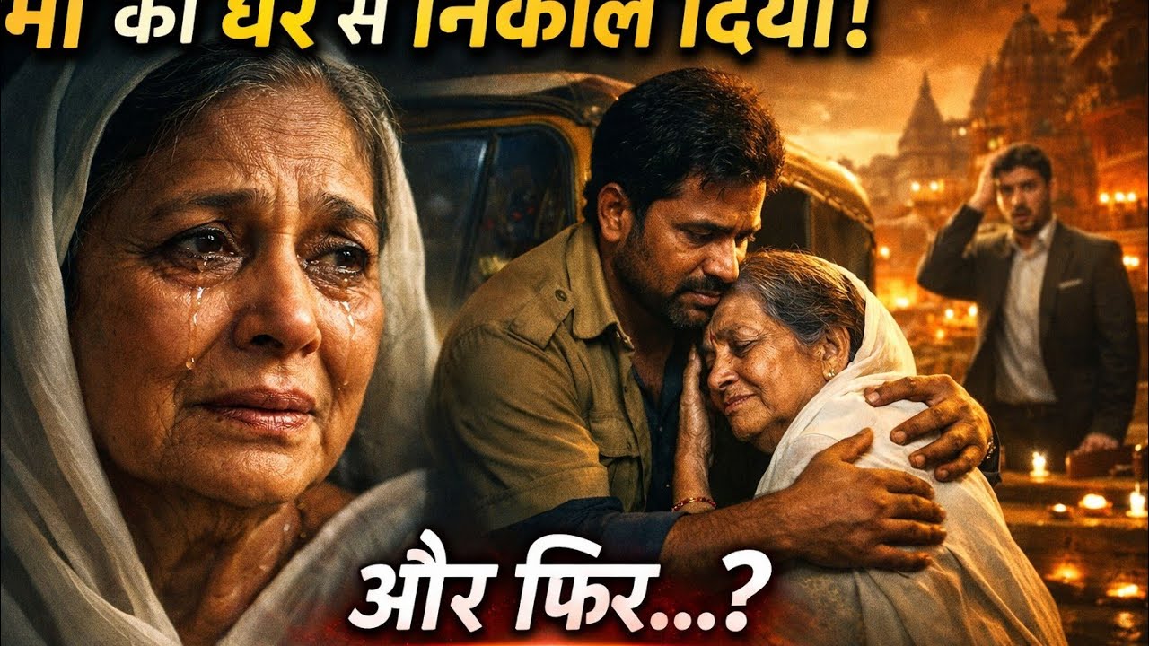 माँ को घर से निकाल दिया… लेकिन गरीब ऑटो वाले ने जो किया, उसे देख बेटा रो पड़ा 😢