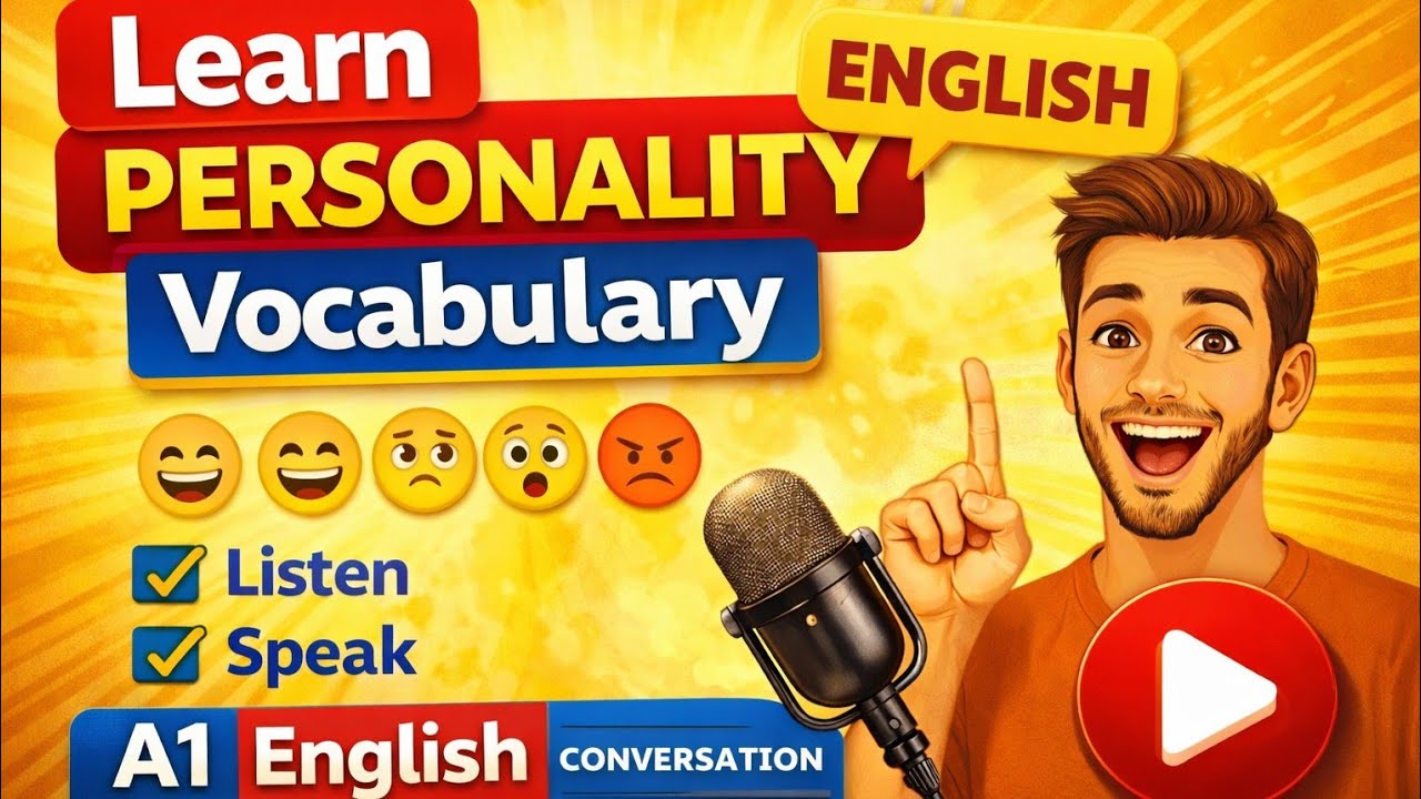 Learn Personality Vocabulary in English | A1 English Conversation | English Podcast 