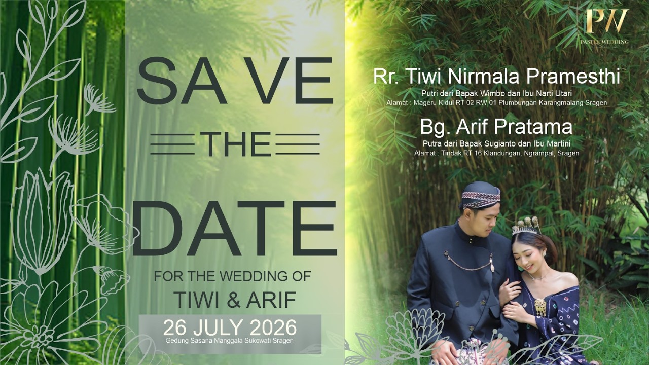 LIVE WEDDING TIWI & ARIF || PASTEL WEDDING || Sragen, 26 Juli 2026