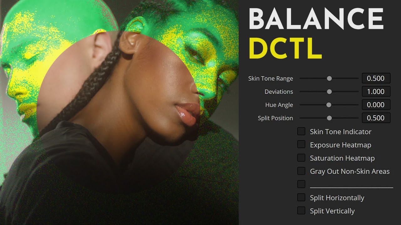 Улучшение тонов кожи с помощью Balance DCTL для DaVinci Resolve