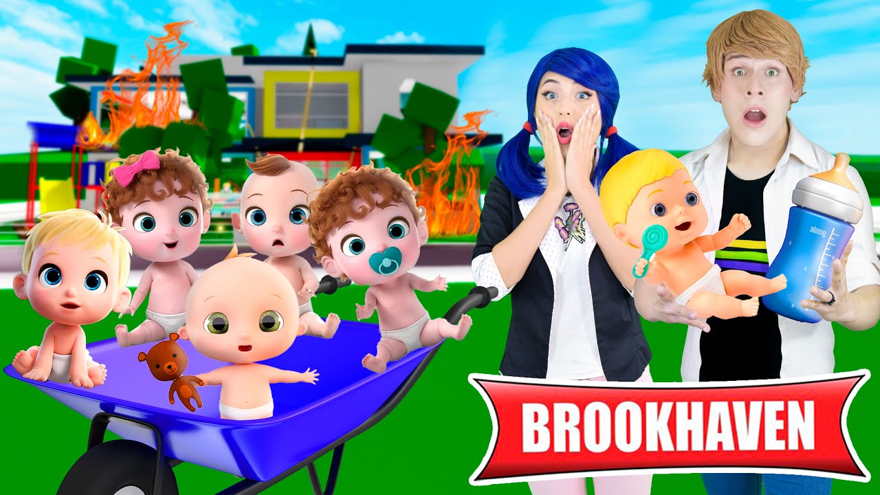 ADRINETTE ADOPTAMOS A TODOS LOS BEBÉS DE BROOKHAVEN 🍼👶 | ROBLOX
