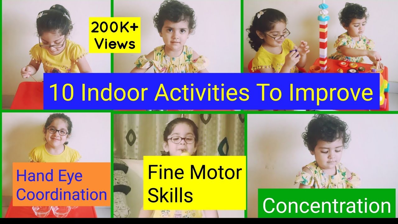 10 Activities To Improve Hand Eye Coordination, Fine Motor Skills & Concentration In Toddlers & Kids