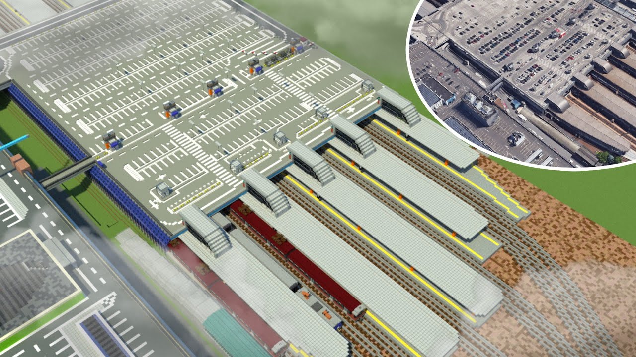 Krak&oacute;w Gł&oacute;wny Minecraft ▪ Cracow Main Station in Minecraft ▪  Timelapse