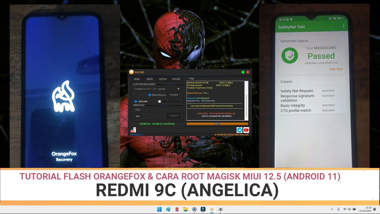 TUTORIAL FLASH ORANGEFOX & CARA ROOT MAGISK | REDMI 9C | ANGELICA | MIUI 12.5 | ANDROID 11