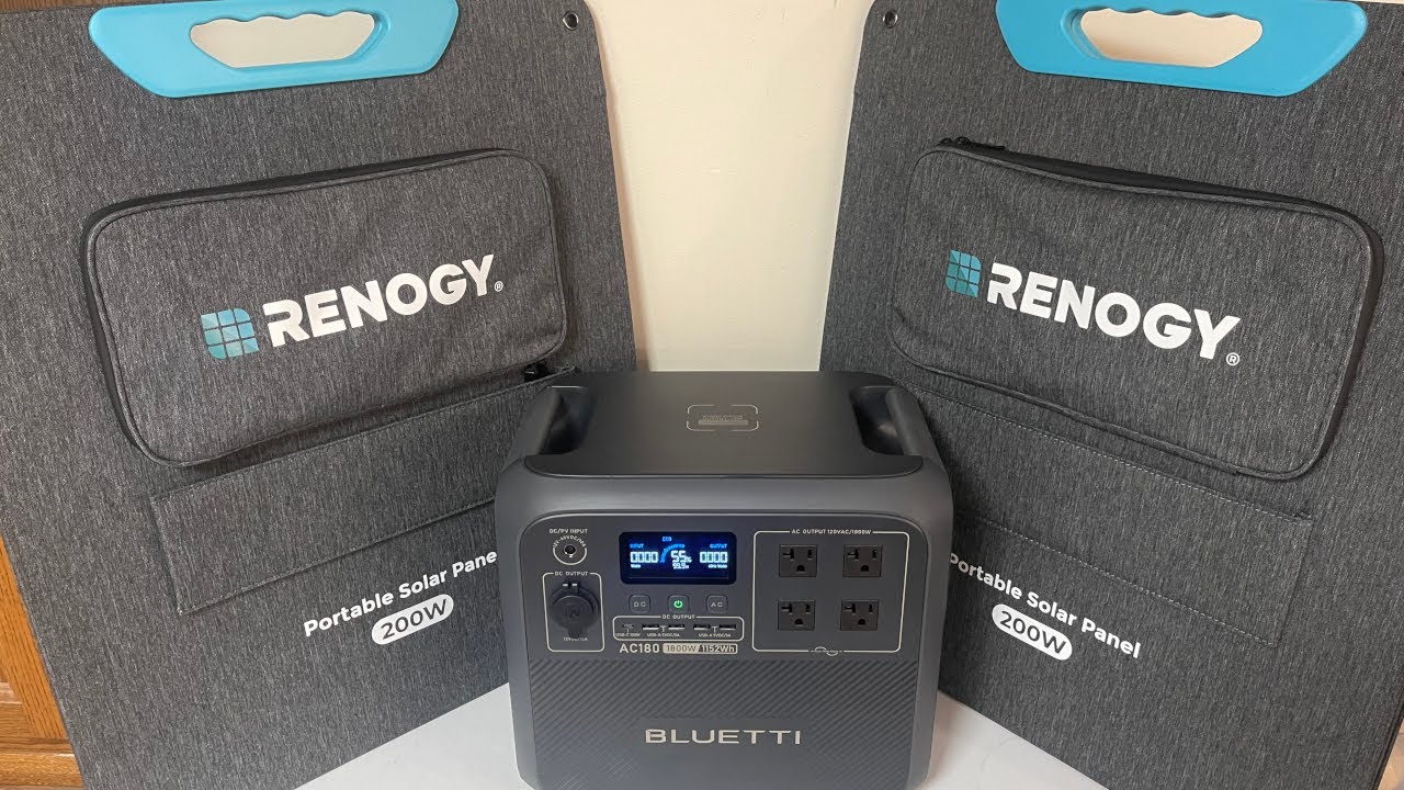 Renogy 200 Watt Solar Panel & Bluetti AC180 Unboxing