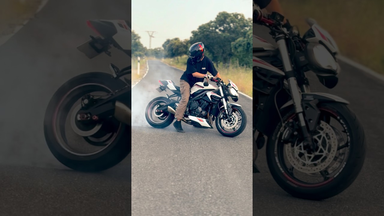 BEST A2 BIKE 😍 #triumph #streettriple #burnout #shorts #moto