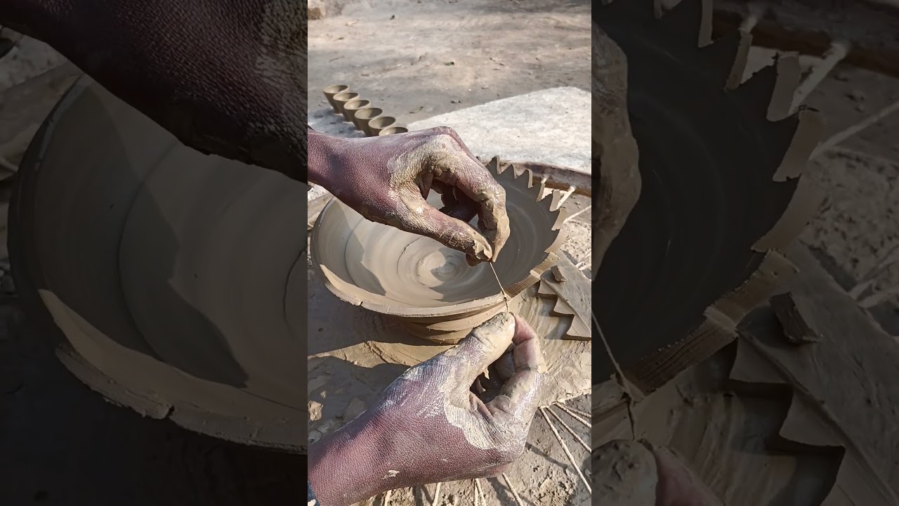 pottery with clay 🌸