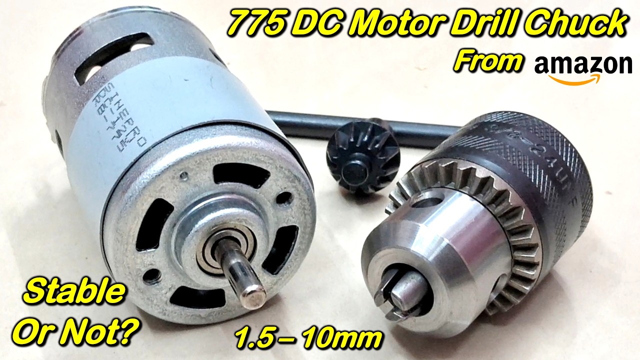 775 DC Motor को बनाओ Drill Machine - 1.5 - 10mm Drill Chuck For RS775 Motor - Gyan Unboxer TV