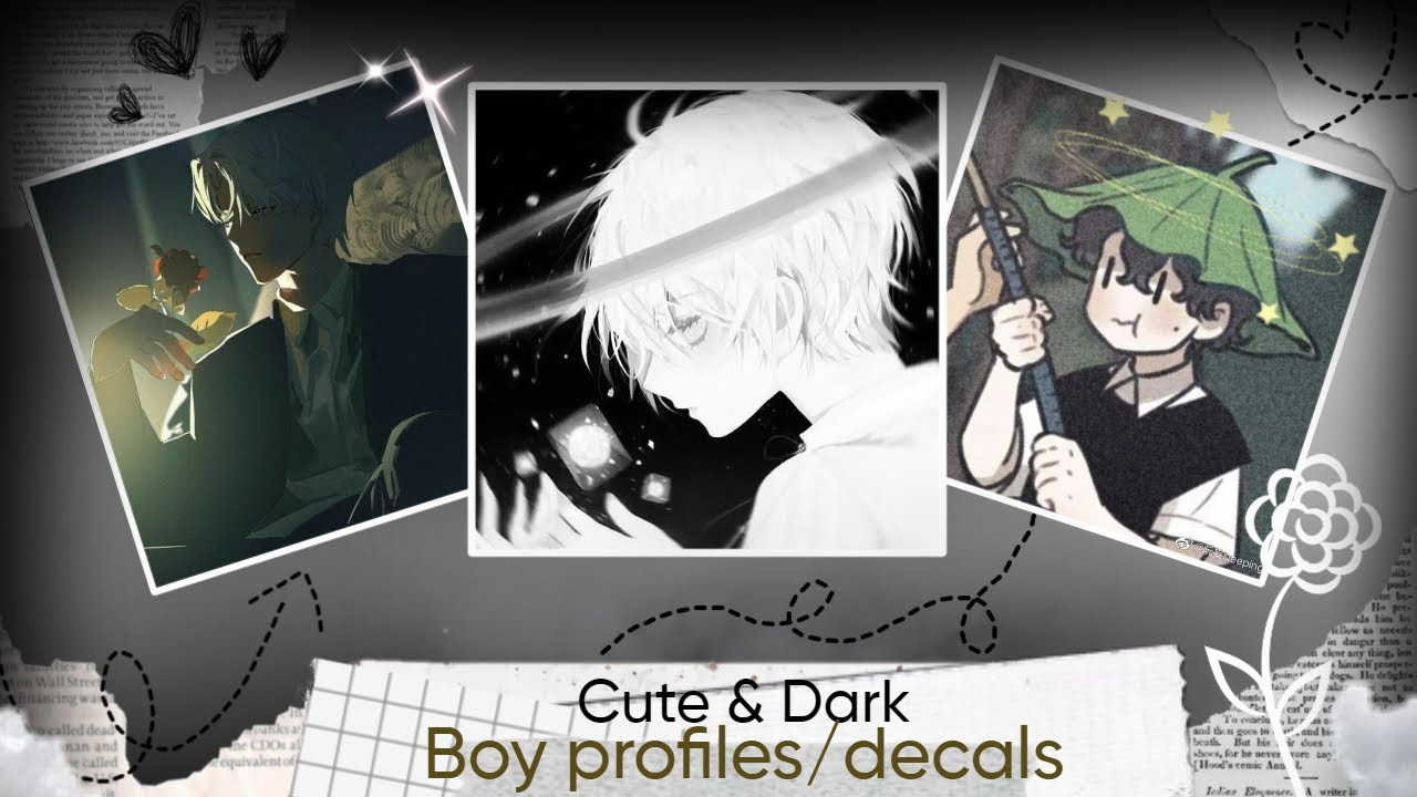 Cute & Dark Boy profile/decal pics (For Royale High Journal/Bloxburg) ♥