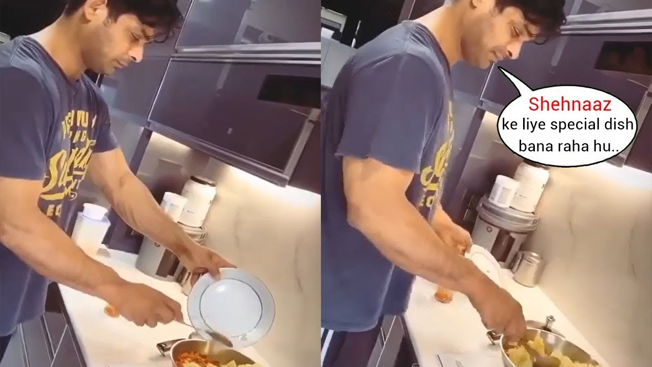 Sidharth Shukla  Last Video cooking for Shehnaaz Gill and his Mother at his house | Shehnaaz Gill