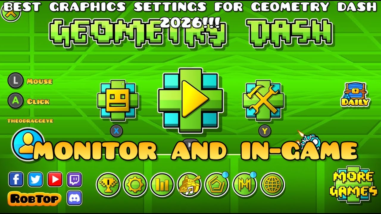 ЛУЧШИЕ НАСТРОЙКИ ГРАФИКИ ДЛЯ GEOMETRY DASH В 2026 ГОДУ!!! НА МОНИТОРЕ И В ИГРЕ