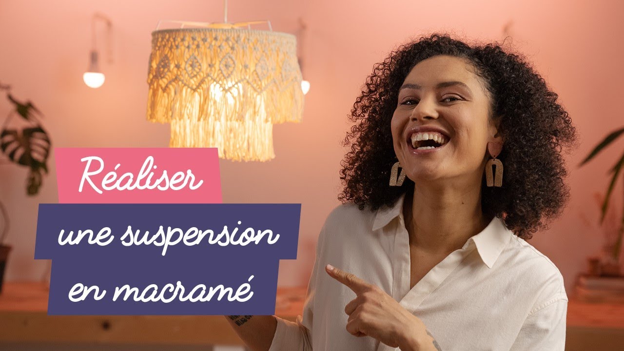 Réaliser un abat-jour en macramé