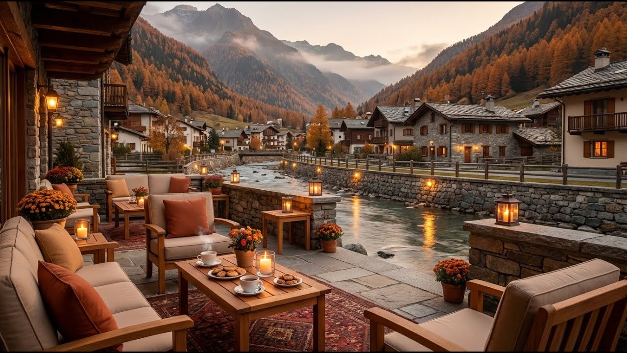 Relaxing Jazz by the Mountain River | Calm Water Sounds and Birds Singing