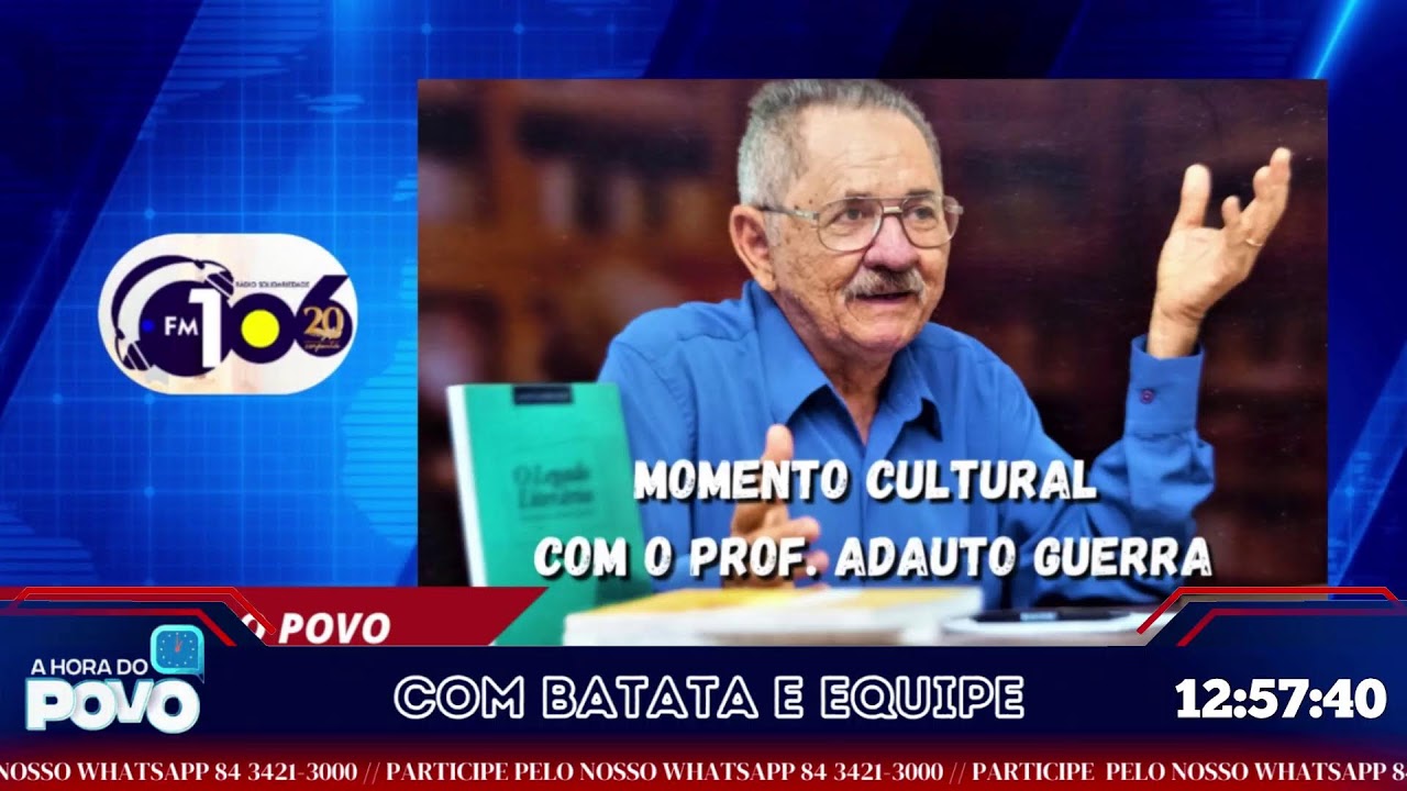 À HORA DO POVO - COM BATATA, ROBERTO FLÁVIO E F. SILVA, (QUARTA-FEIRA 21/01/2025)