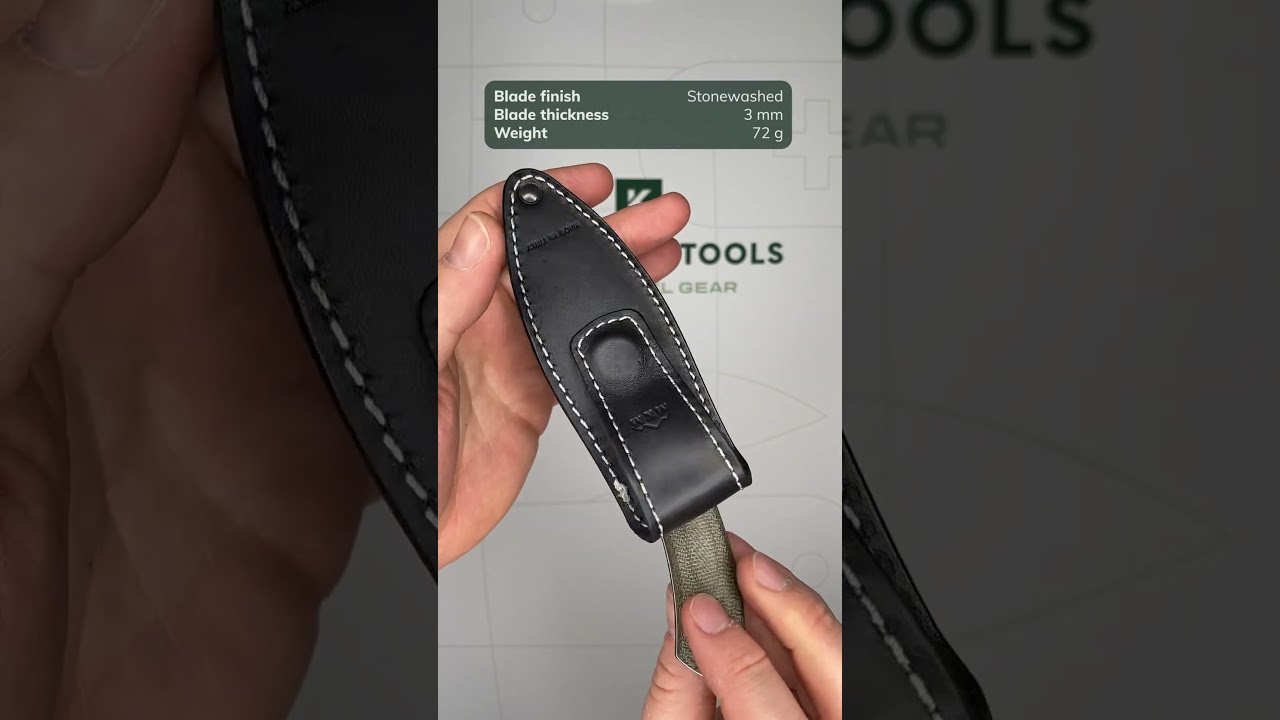 MKM Pocket Tango 4 MK PT4 GC Stonewashed Elmax, Green Canvas Micarta, fixed knife, David C  Andersen