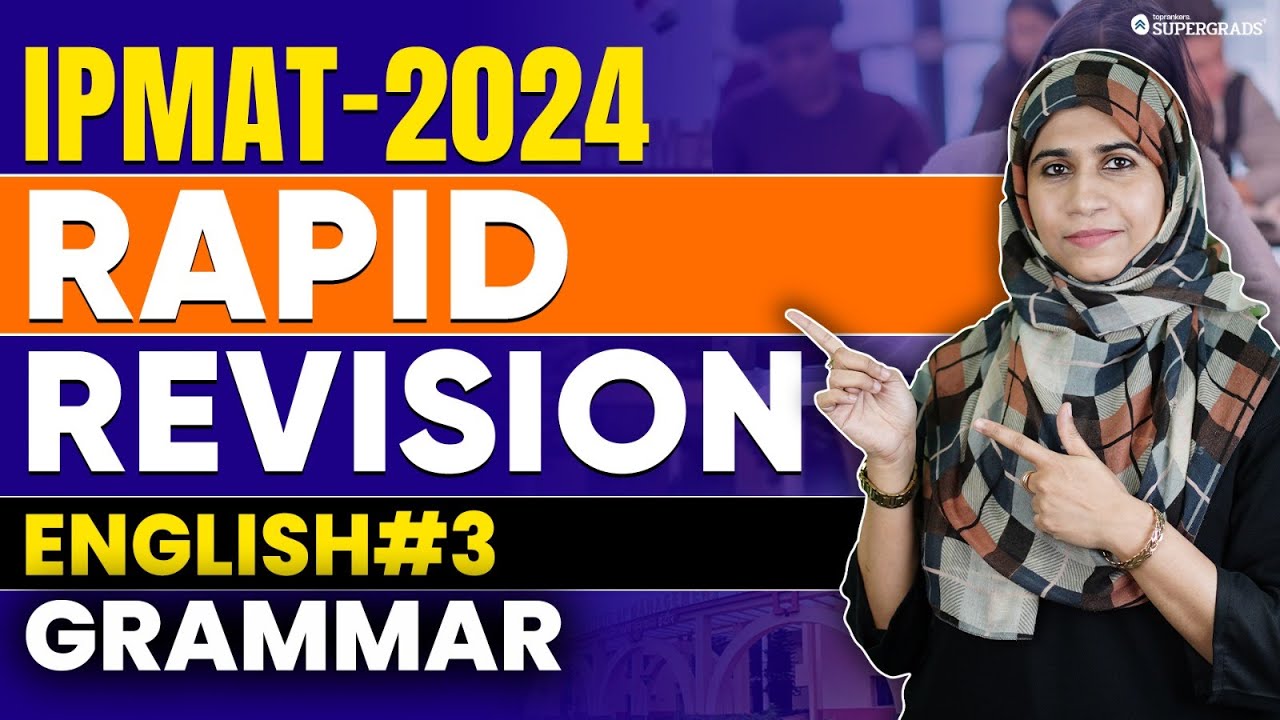 IPMAT 2024 Rapid Revision | English Language #3 | English Grammar (Rapid Revision) | IPMAT Exam