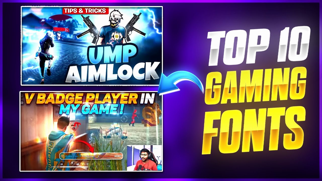 Top 10 Most Usefull Gaming Font's 🔥