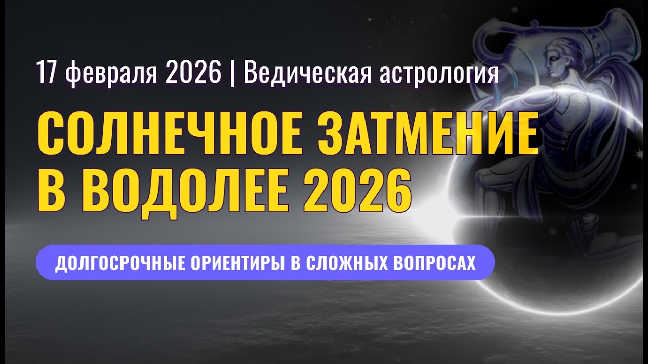 ГЛАВНЫЙ ПОВОРОТ ПЕРВОЙ ПОЛОВИНЫ ГОДА | Солнечное затмение в Водолее 2026 | ДЖЙОТИШ