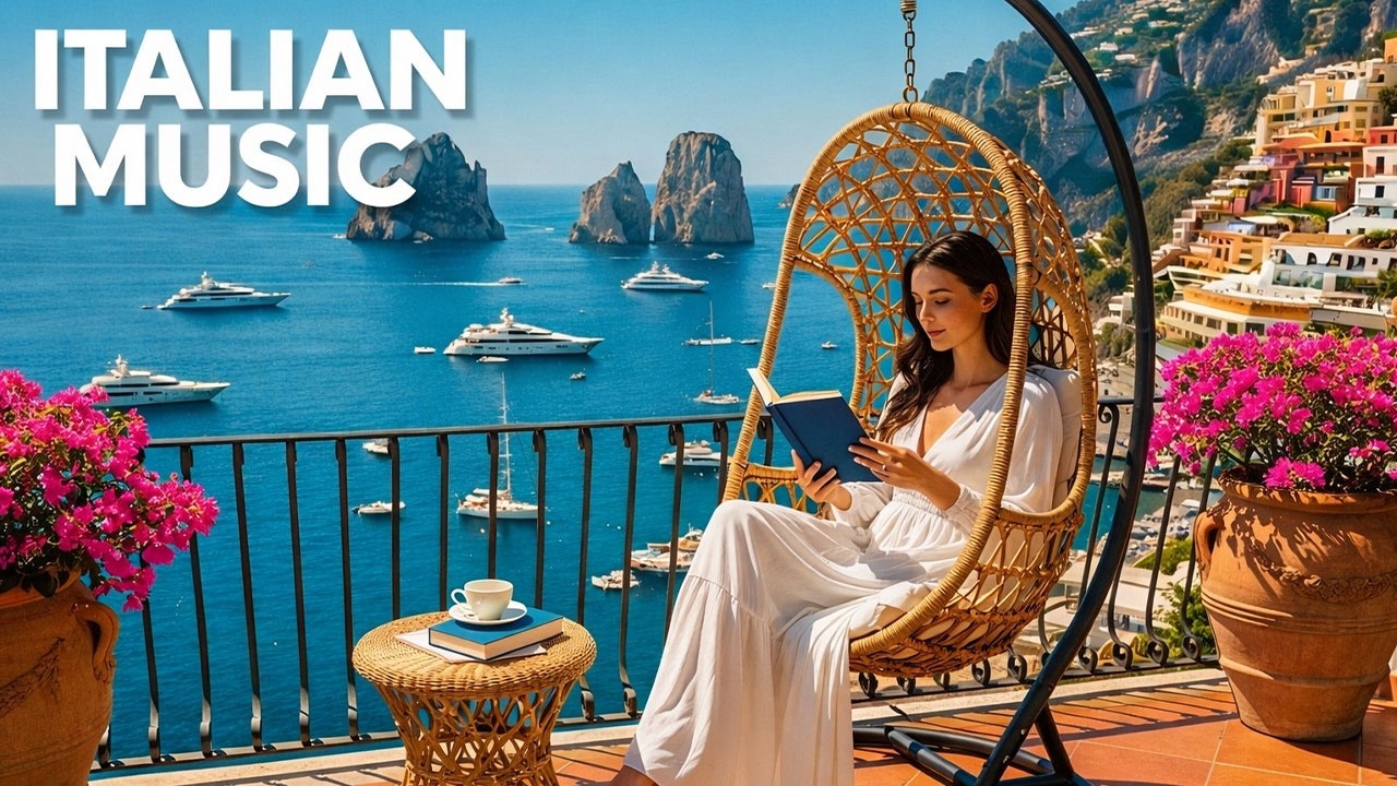 🎶 Italian Vibes & Mediterranean Music 🎶 2+ Hours Scenic Amalfi Coast & Lake Como Relaxation 4K