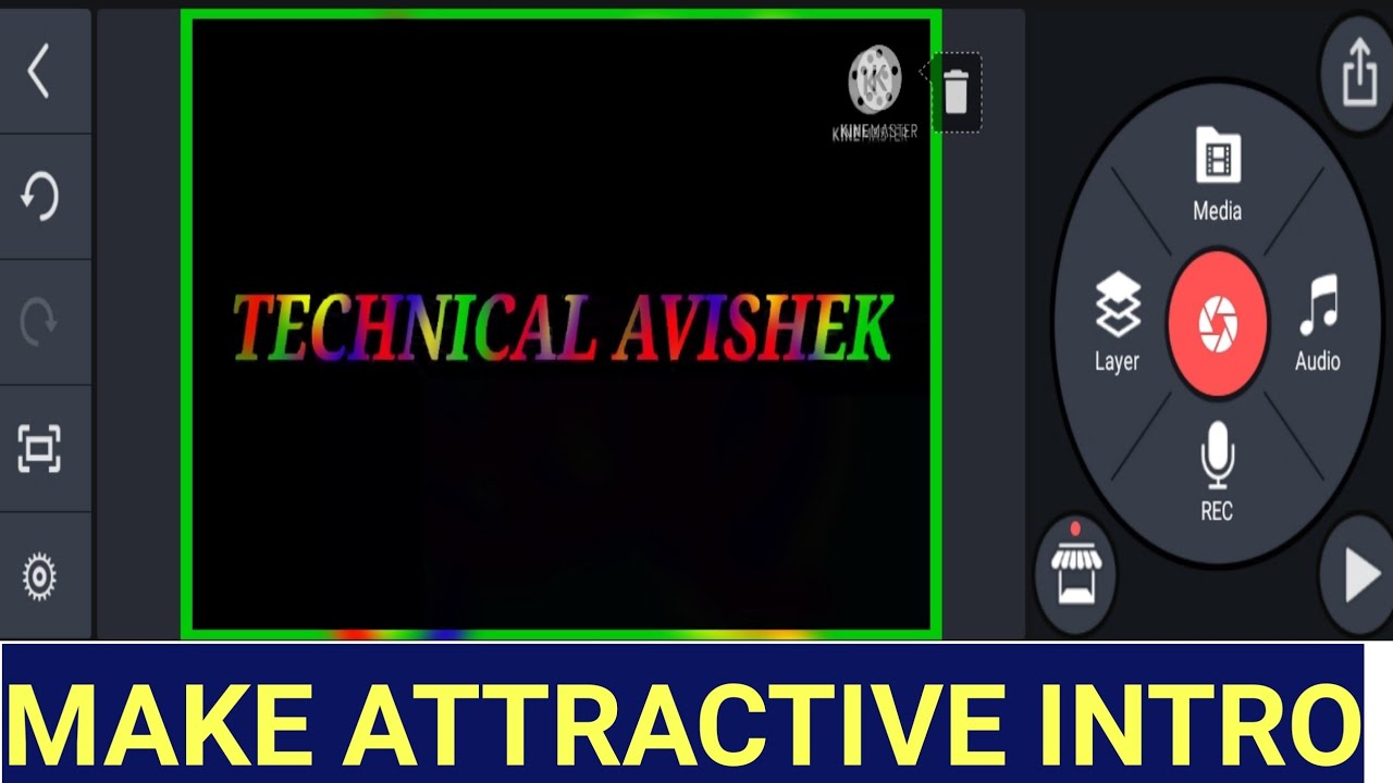 Kinemaster text effects tutorials | Lighting text in kinemaster |  how to make animation intro  |