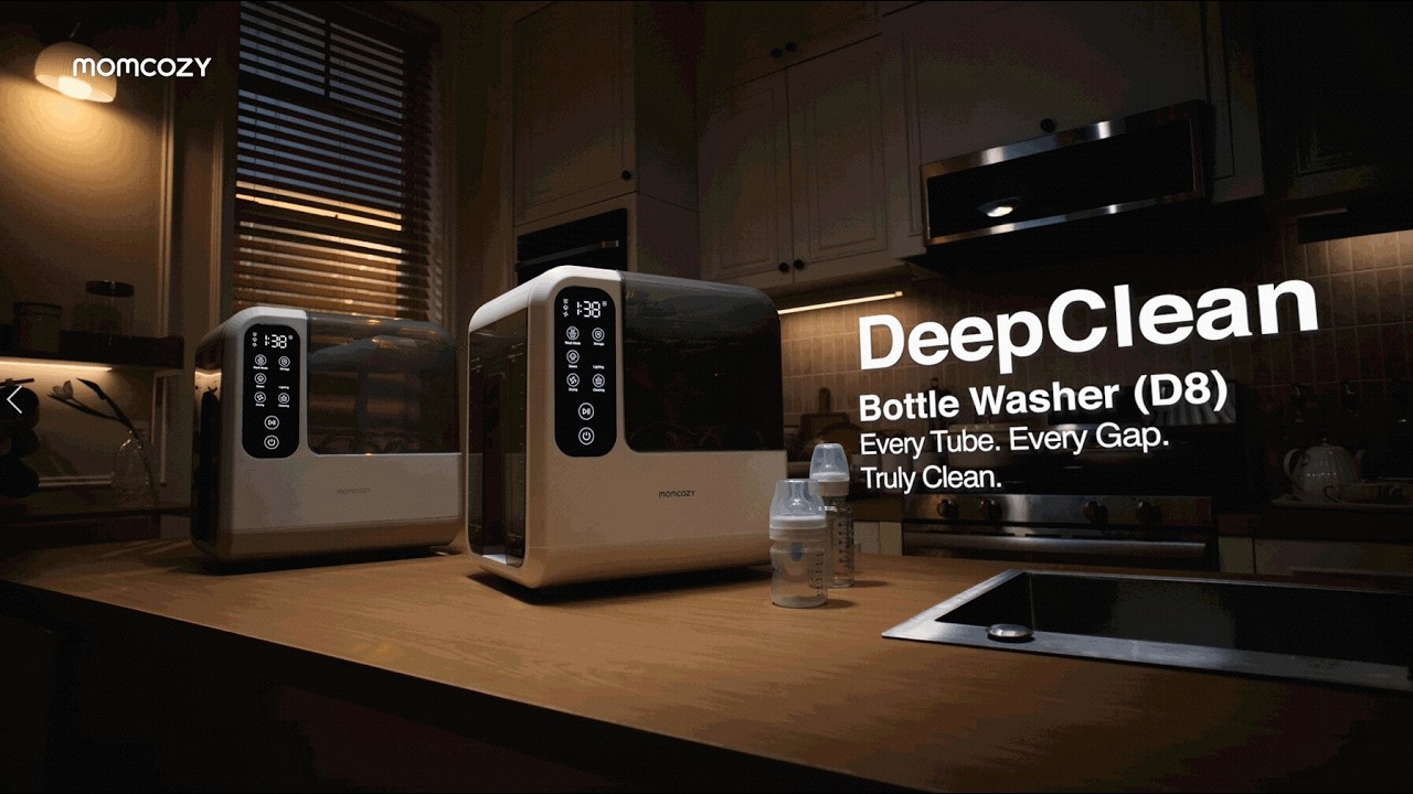For Moms Who Do Enough Already | Momcozy DeepClean Baby Bottle Washer(D8)#momcozy #babybottlewarmer