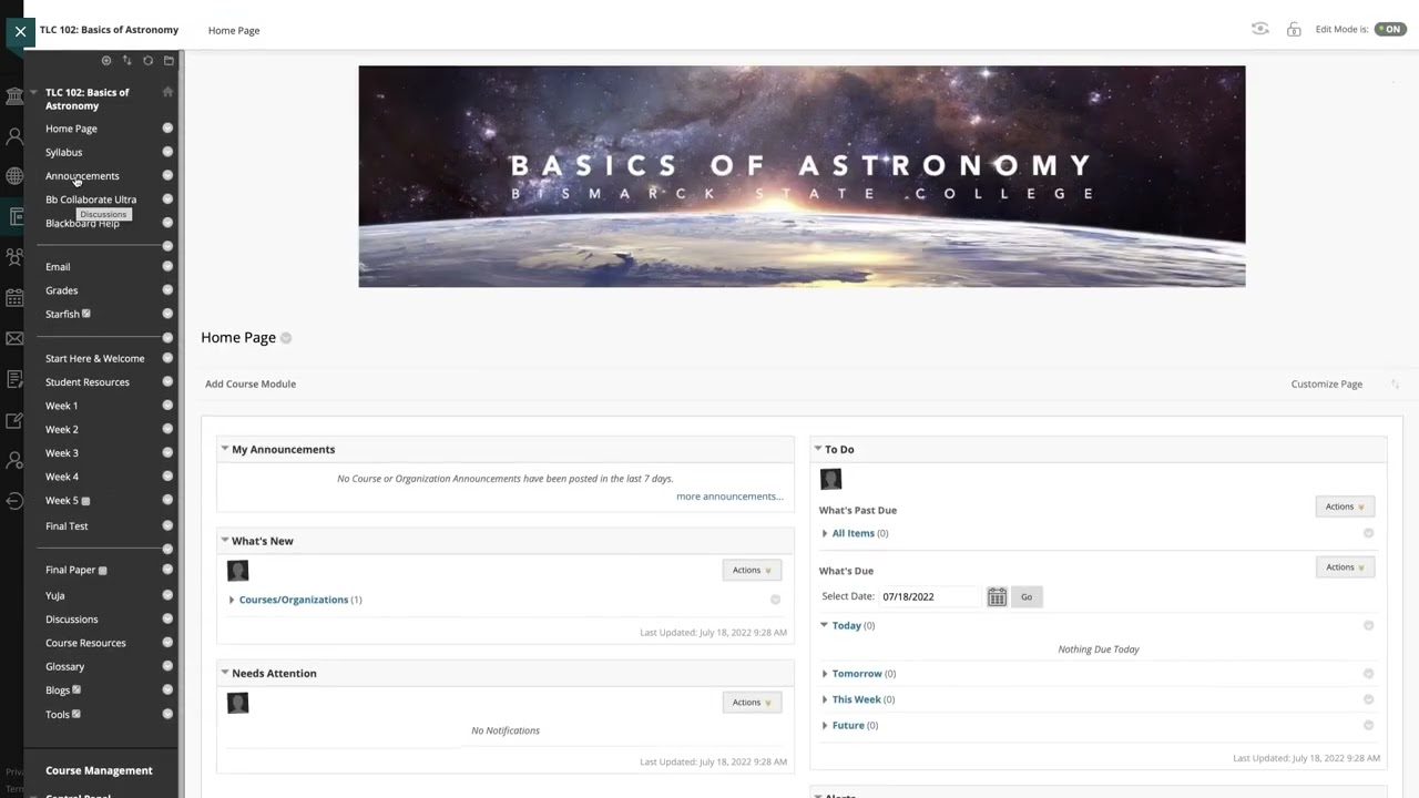 Adding New Navigation Items to Your Blackboard Course