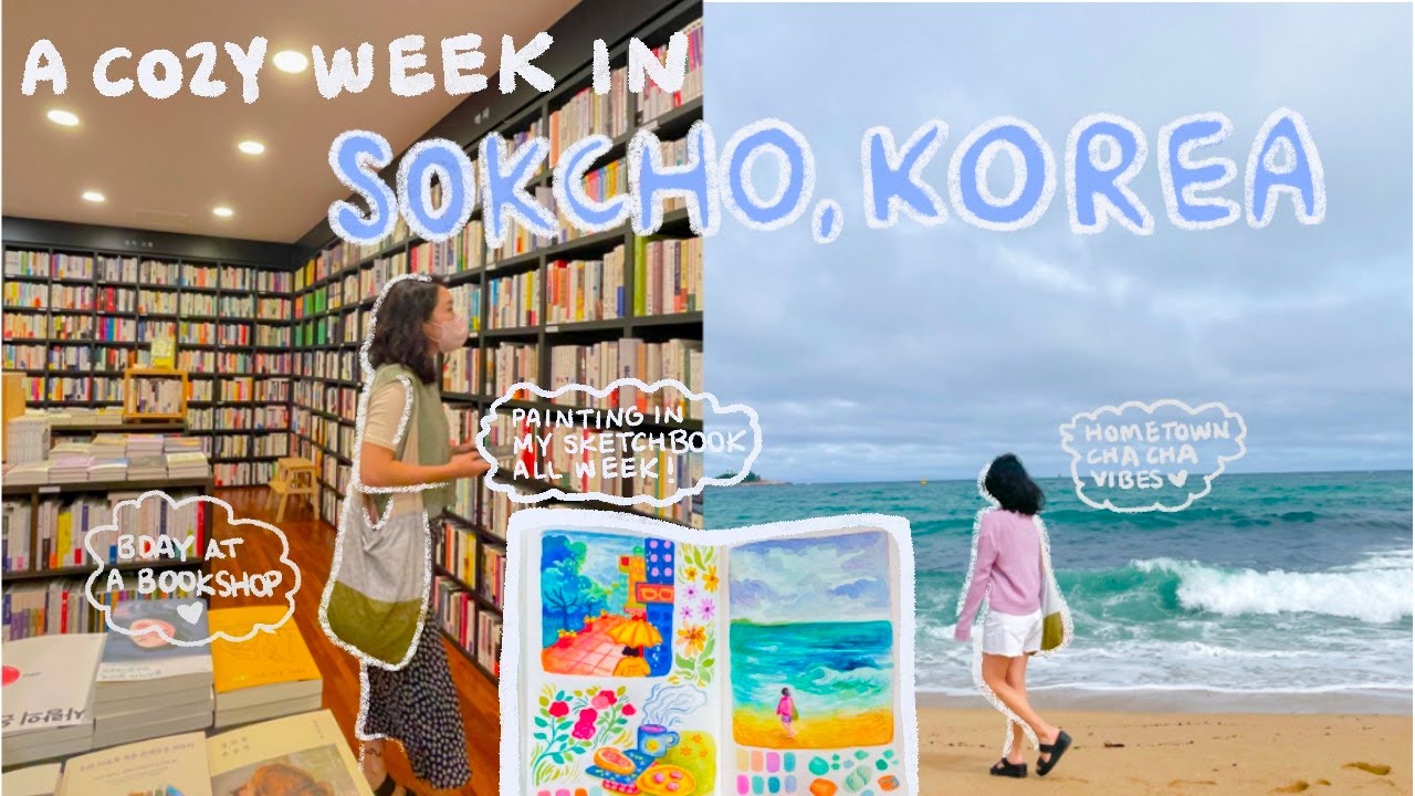 spending my birthday in korea, visiting cozy bookshops, tea cafes and the beach