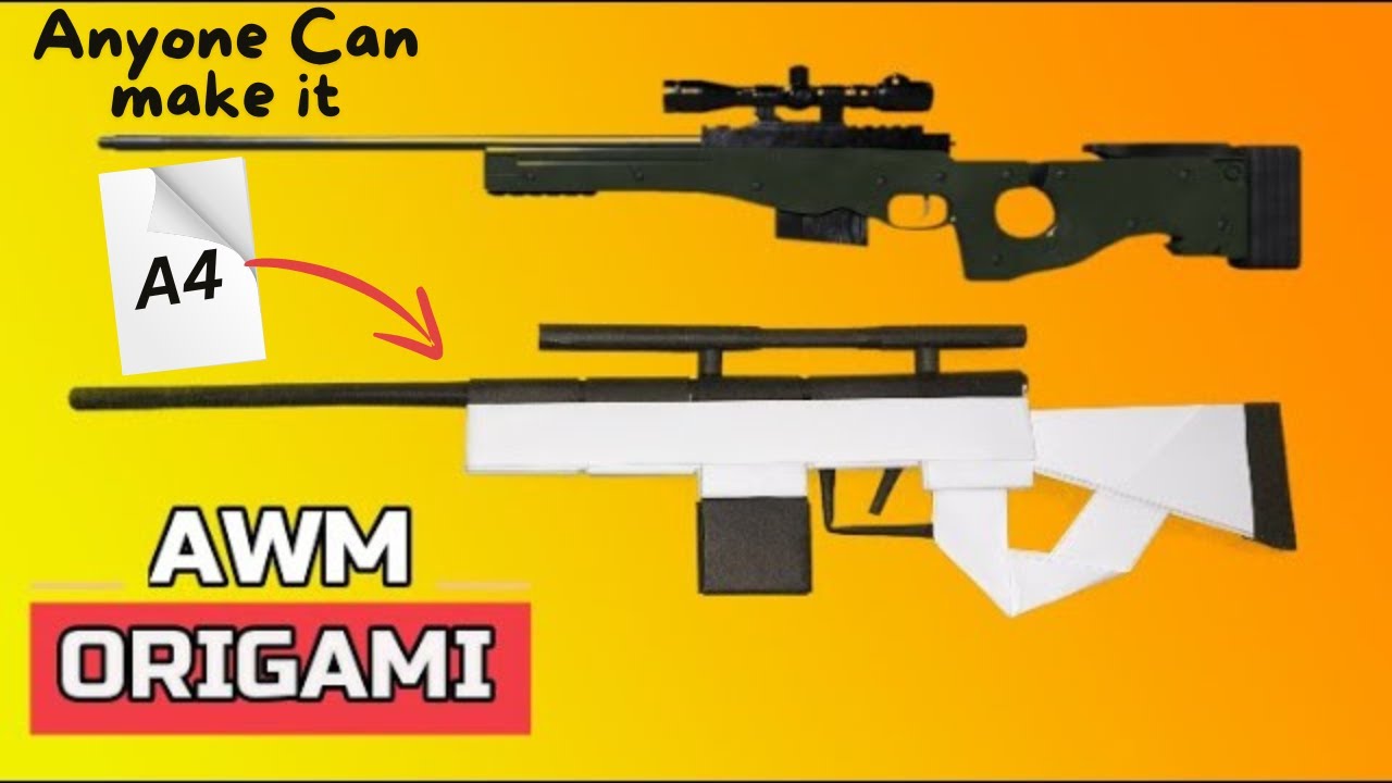 How to make real Paper Gun // Easy Origami Gun  // Classic Craft // #origami #origamigun