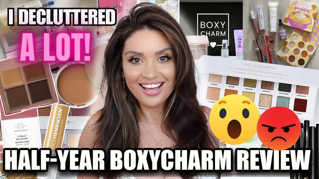 HALF YEAR REVIEW OF BOXYCHARM/IPSY ... I DECLUTTERED A LOT...👀