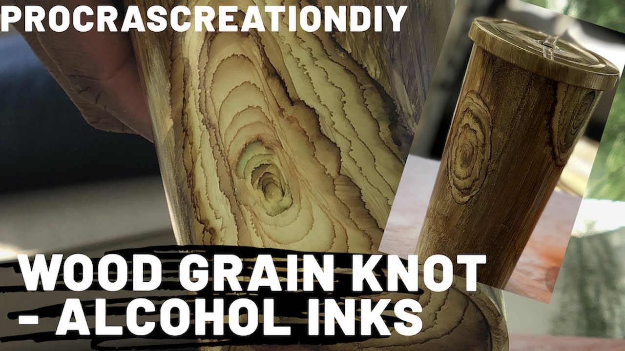How to make a Wood Grain Knot with Alcohol Inks