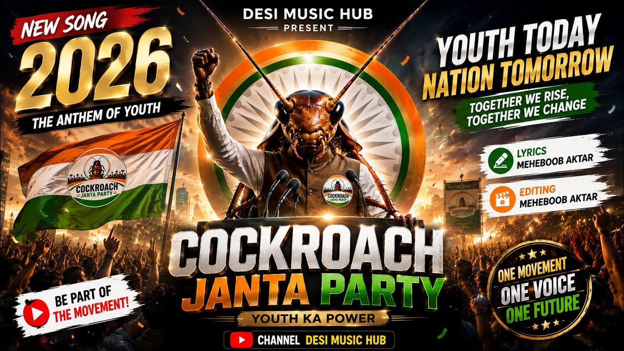 Cockroach Janta Party Anthem 2026 🇮🇳 | Youth Ka Power 🔥 | Official Song | Desi Music Hub