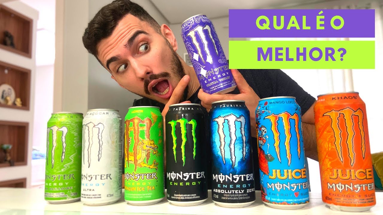 PROVAMOS TODOS OS MONSTERS DO MERCADO