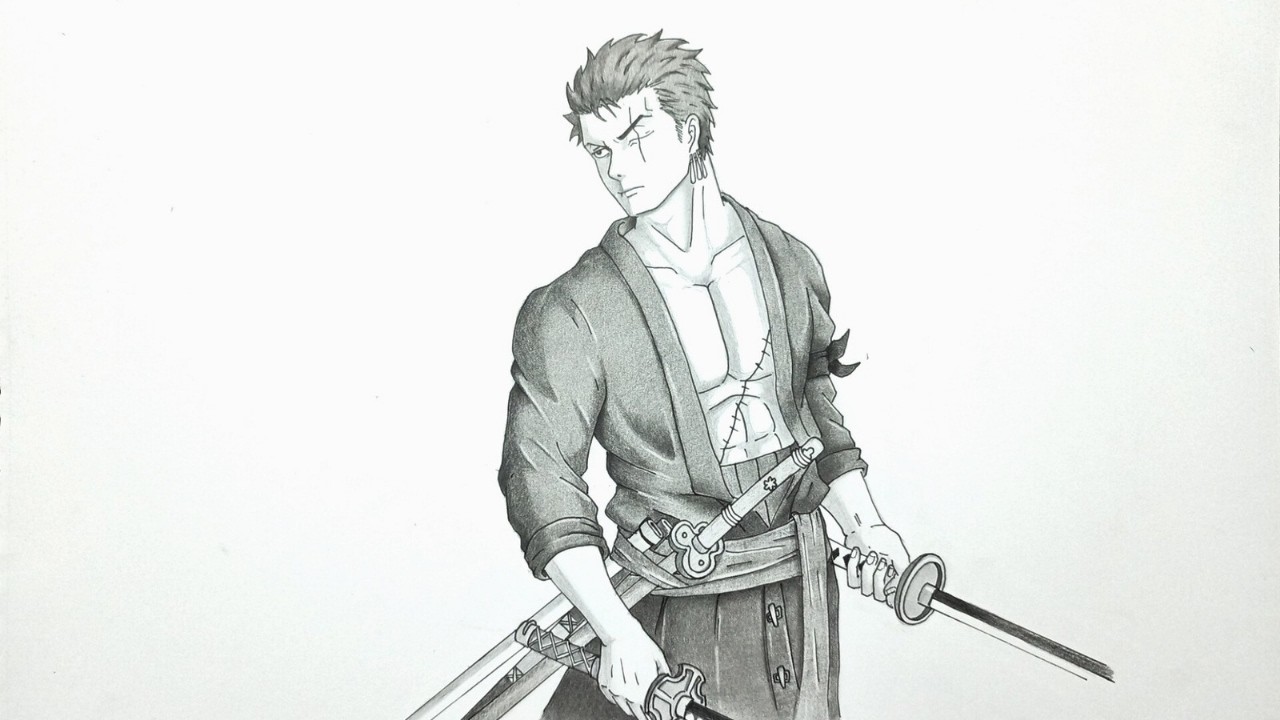 How to draw Zoro from one piece series