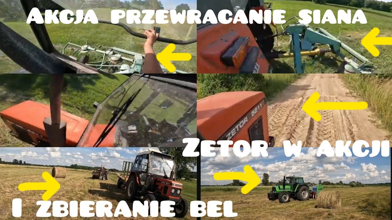 przewracamy siano zetorem 5211  zablokowałem biegi?  & zbieramy bele 2024  ryk zetora vlog