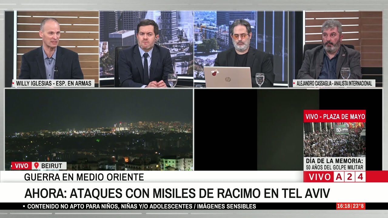 🔴 AHORA: ATAQUES CON MISILES DE RACIMO EN TEL AVIV
