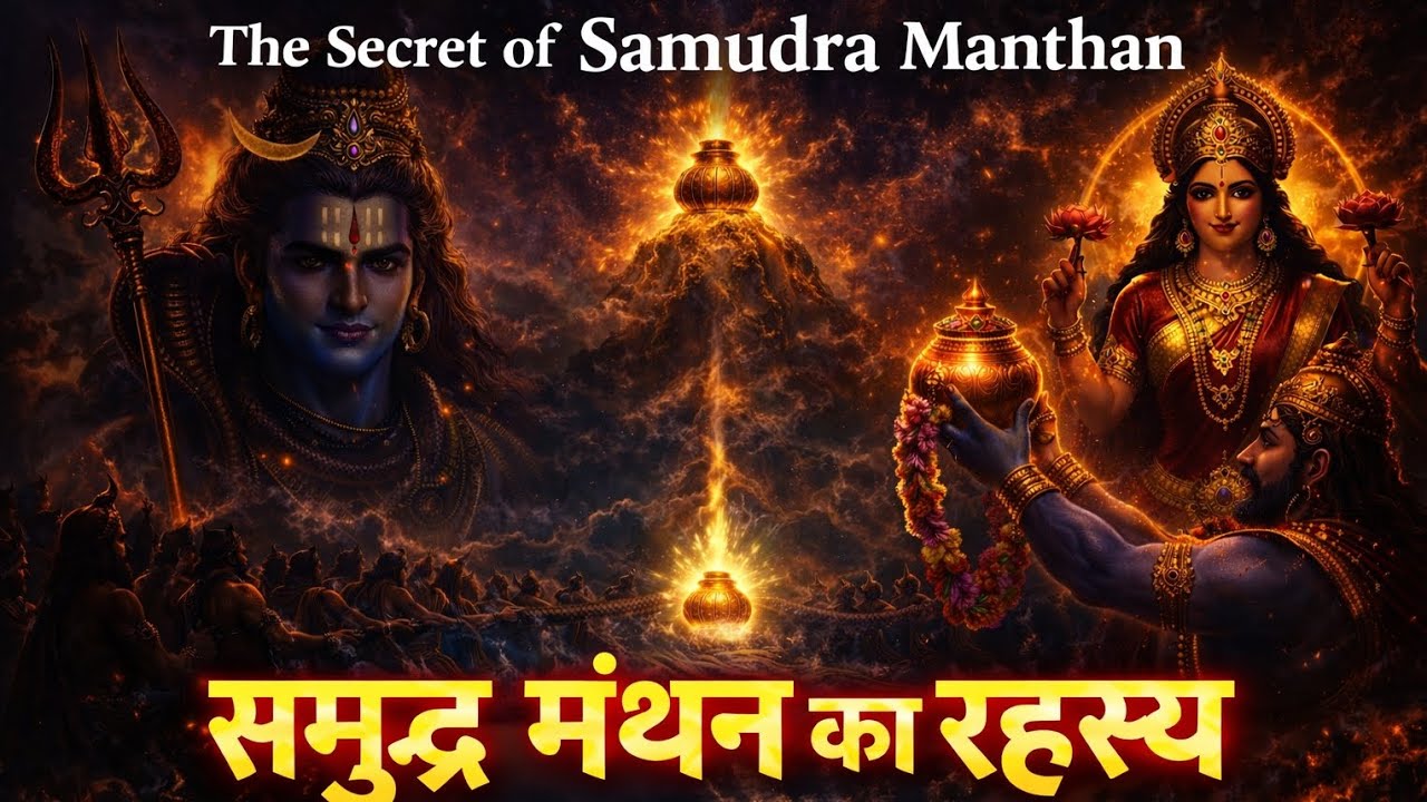 समुद्र मंथन का रहस्य || The Secret of Samudra Manthan | Hindu Mythology AI #youtubevideo#foryou 