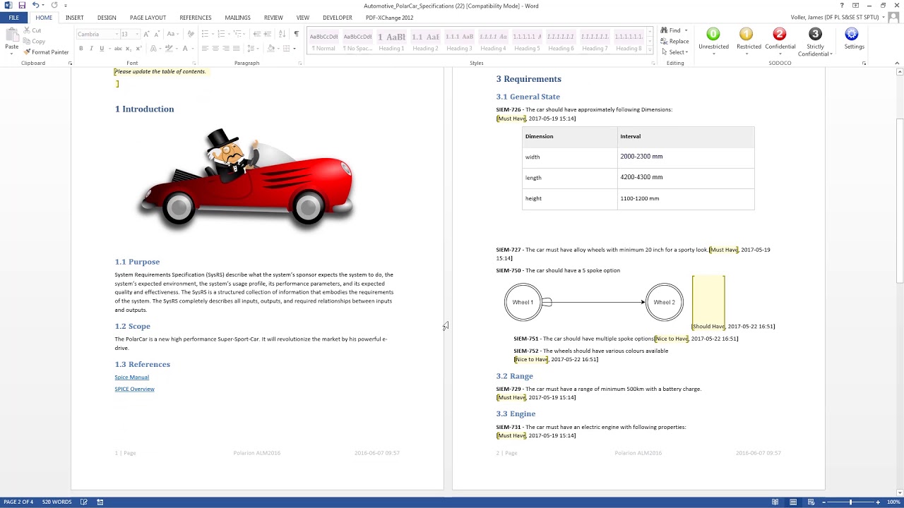 Collaborate with Microsoft Word users in Polarion