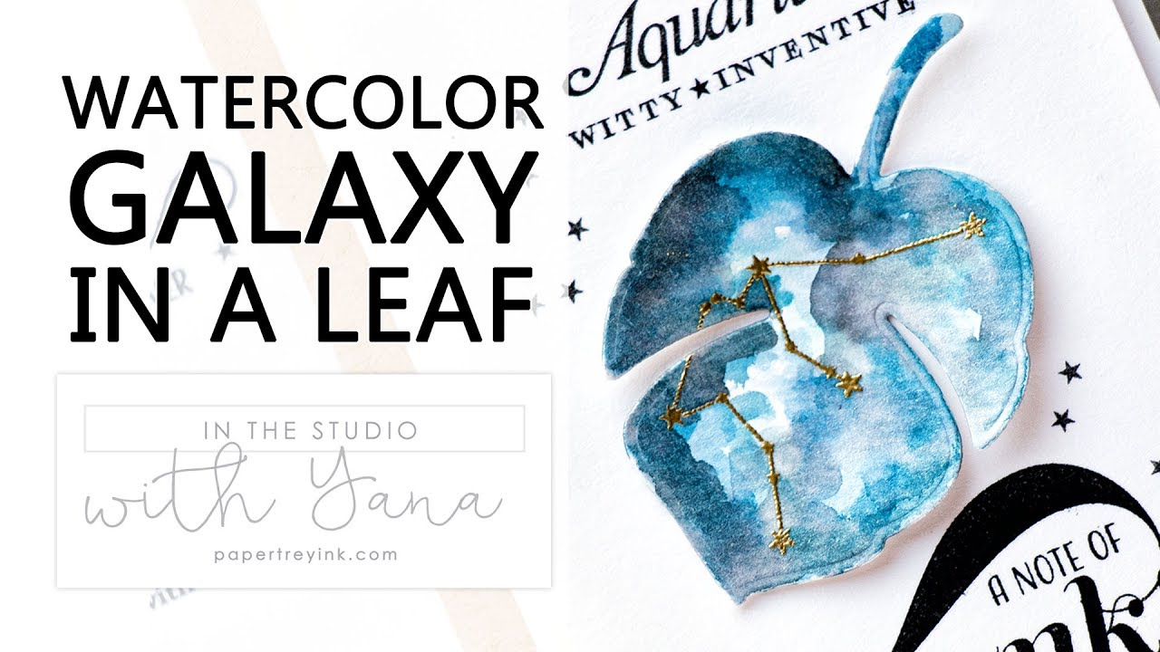 In The Studio With Yana | Watercolor Galaxy Cards Personalized With Constellations
