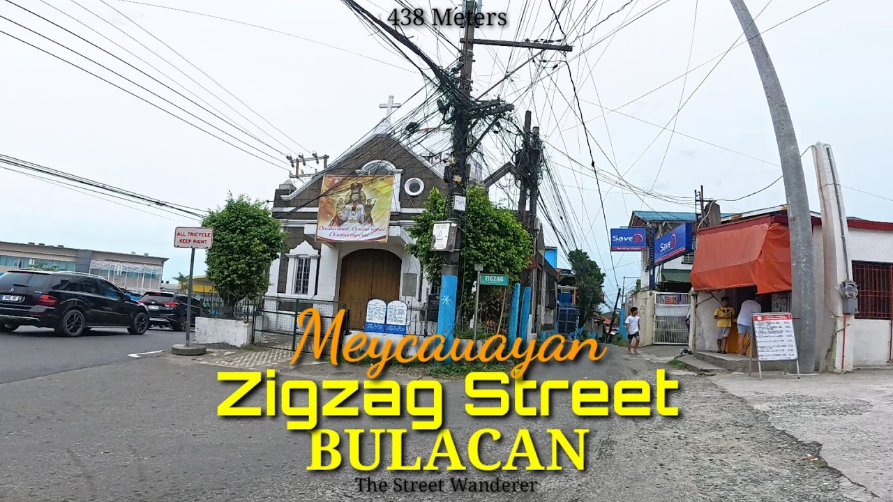Walked Along the Cordial Ambience on Zigzag Street in Meycauayan, Bulacan in the Philippines (438m)