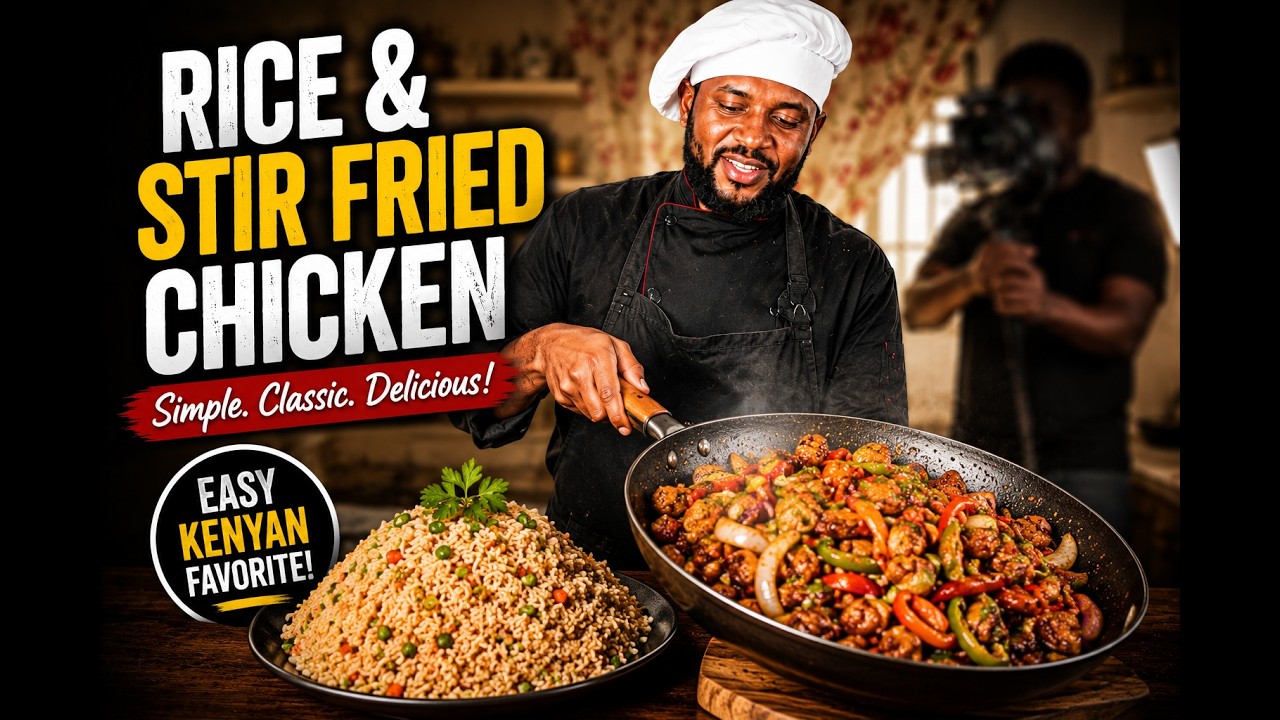 Ladha ya Mapishi Ep3 || Wali na Kuku wa Kukaangwa kwa Mtindo wa Stir-Fry- Stirfried Chicken and rice