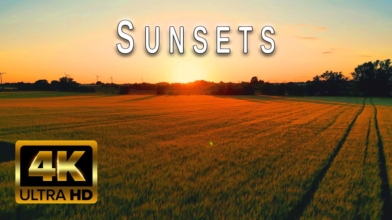 SUNSETS 4K | 1 Hour of Nordic Sunsets by Drone | Scenic Relaxation with Soothing Music