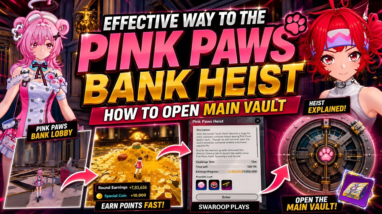 Pink Paws Heist FULL Guide | Best Fons Route + Vault + Mamon Boss Fight | Neverness to Everness
