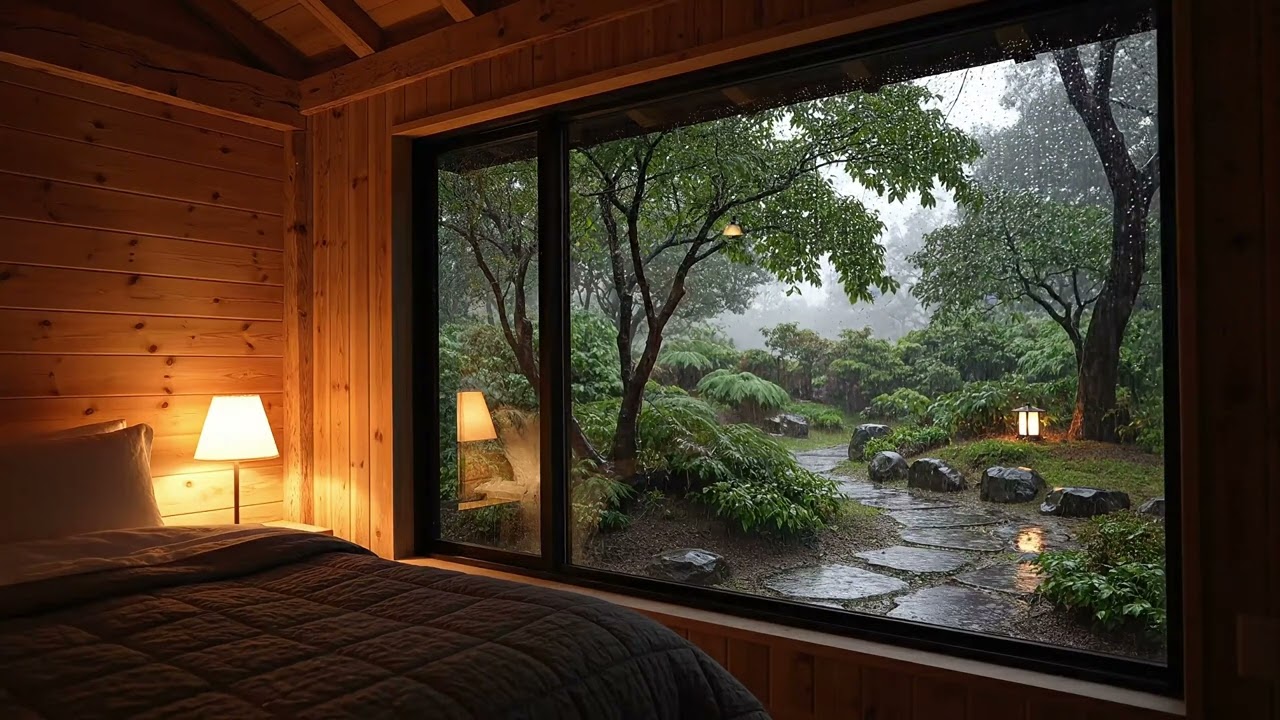 Heavy Rain Sounds 🌧️ Night Ambience for Deep Sleep, Relaxation and Stress Relief