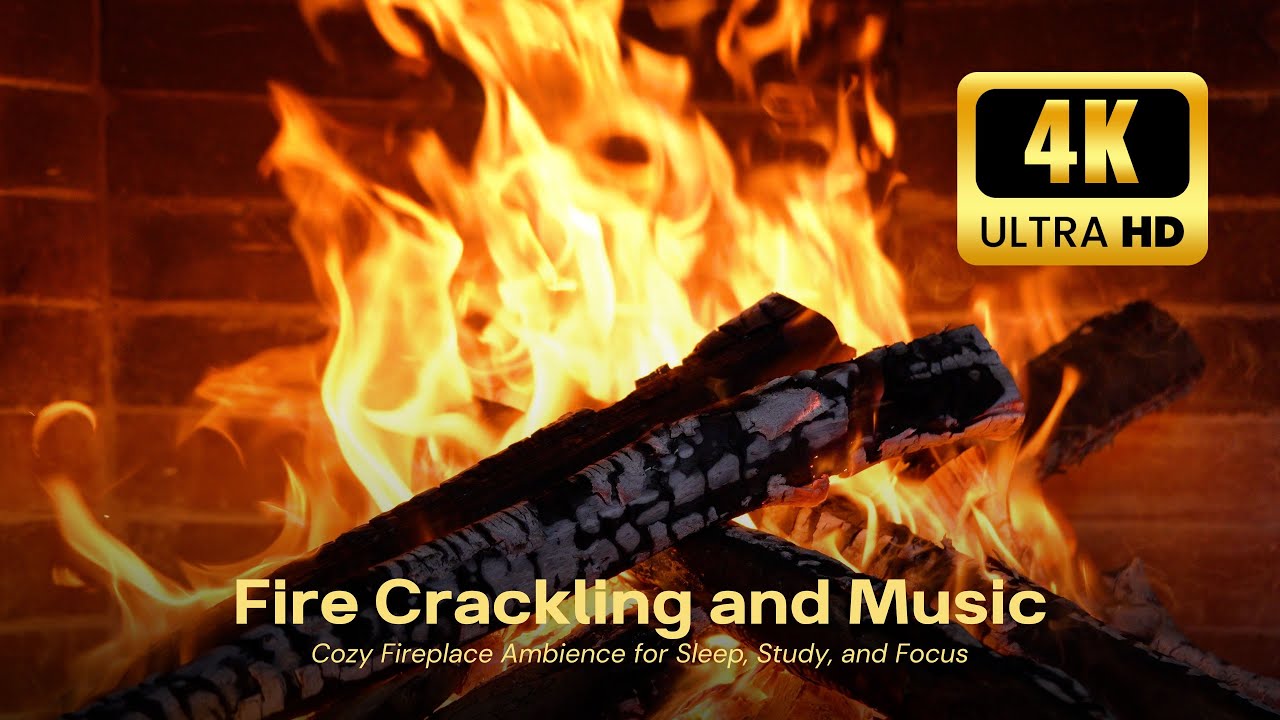 🔥 Cozy Crackling Fireplace 24/7 Burning Logs and Fire Sounds for Relaxing Christmas Ambience 4K #9GF